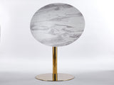 31.5"folding GOLDEN AND WHITE Tulip BAR Mid-century BAR for 2-4 people With Round Mdf W234P370272