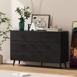 Double-row, 3-layer, 6-drawer cabinet with high legs, fabric-covered drawer, particle board, 98385387