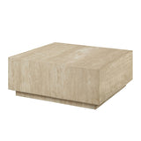 ZUN ACME Deon Coffee Table, Beige Travertine LV04245