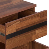 Walnut and Sandy Black 2-drawer Nightstand B062P181337