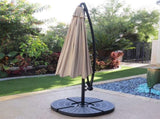 145 lbs Capacity Weighted Cantilever and Offset Patio Umbrella Base in Black 07065543