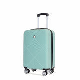4-piece ABS lightweight suitcase, 14 inch makeup box, aircraft wheels LIGHT BLUE W284P149255