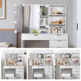 Particleboard Triamine Veneer 6 Pumps 2 Shelves Mirror Cabinet 3 Tone Light 10366103