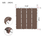 Plastic Interlocking Deck Tiles,44 Pack Patio Deck Tiles,12"x12" Square Waterproof Outdoor All W206P151693