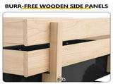 Heavy Duty Steel Wooden Side Support Cargo Wagon with 10" All-Terrain Air Tires, Up to 220lb Load 53440781