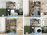 8-Tier Over The Toilet Storage with Side Rack, Over Toilet Storage Rack with Adjustable Shelf & 30930589
