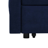 Loveseats Sofa Bed with Pull-out Bed,Adjsutable Back-Blue W487P263843