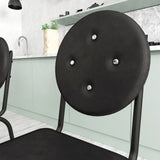 4-piece bar stools, faux leather dining chairs with waterproof surface and metal legs, easy to W2167P206039