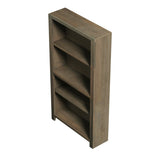 60 inch high 4-shelf Bookcase, No Assembly Required, Barnwood Finish GL-B108131552