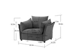 Modern Style Chenille Oversized Armchair Accent Chair Single Sofa Lounge Chair for Living Room, W2997P236309