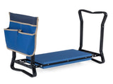 Blue 2-in-1 Garden Folding Stool Kneeler, 300LBS Capacity & Built-in Tool Pouch, Comfortable EVA 91592986