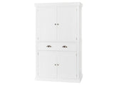 Single Drawer Double Door Storage Cabinet White 56206735