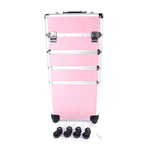 ZUN 4 in 1 Aluminum Cosmetic Makeup Case Tattoo Box Pink 21663962