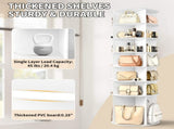 7-tier, 360&deg rotating wood-plastic composite shoe rack, 60*60*184cm, white 36049742