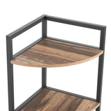 ZUN 6-Tier Corner Open Shelf Modern Bookcase Wood Rack Freestanding Shelving Unit,Plant Album Trinket W2167P147868