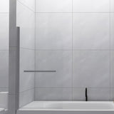 ZUN Goodyo 31"X55" Bathtub Screen Framless Shower Door Tempered Glass Shower Panel W122343125