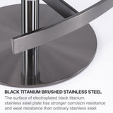 Swivel Titanium Stainless Steel Bar Stools Adjustable Height for Kitchen Counter and Dining W2195135504