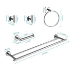 ZUN 5 Piece Bathroom Towel Rack Set Wall Mount W2287P174695