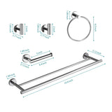 ZUN 5 Piece Bathroom Towel Rack Set Wall Mount W928P198330