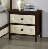 Beautiful Cherry Espresso Finish Nightstand 1pc Designed Drawers Fronts Modern Bedroom Furniture B011P147839