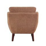 1pc Orange Color Accent Chair Cushion Seat Chenille Upholstery Comfort Style Durable Solid Wood Legs B011P315598