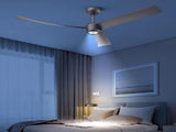 52 Inch Ceiling Fans with Lights Led Remote Control Low Profile Flush Mount for Living Room Bedroom 67060596
