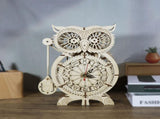 3D Wooden Puzzle Owl Clock Model Kits To Build Wooden Construction Handmade Craft Unique Christmas 13780205