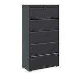 ZUN 5 Drawer Metal Lateral File Cabinet , Black Filing Cabinet with Lock, Lockable File Cabinet for Home 97660935