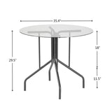 ZUN 5-Piece Tempered Glass Table w/ 4 Chairs,Modern Round Table Furniture Set for Home, Kitchen, W2167131089