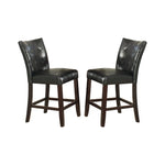 ZUN Leather Upholstered High Dining Chair, Black SR011754