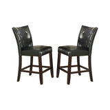 ZUN Leather Upholstered High Dining Chair, Black SR011754