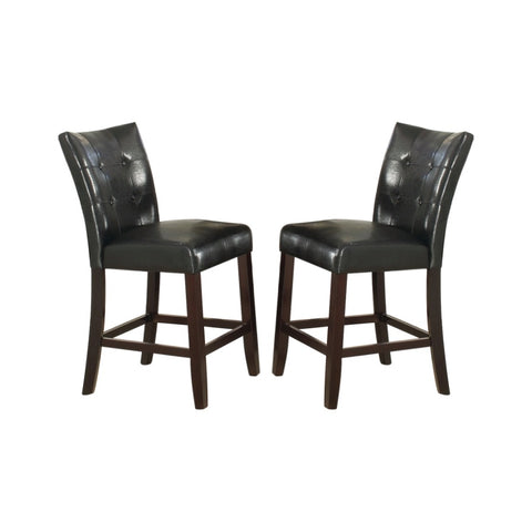 ZUN Leather Upholstered High Dining Chair, Black SR011754