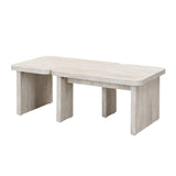 ZUN 47.24*23.62 inch and 35.43*31.49 inch Rectangle Wood Detachable Coffee Table, Single L Shape W2317P233137