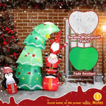 ZUN 6 FT Lighted Christmas Inflatable Decoration, Inflatable Christmas Tree with Elf and Santa Claus, 17342073