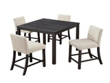 5-Piece Height Table Set with 4 Chairs, Height Table Set for 4 with Chairs, Wooden W1998P504812