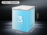 ORIKOOL Chest Freezer 3.0 Cu.ft Solid Top Commercial Deep Chest Freezers with Lockable Stay-Open Lid W2095P372718