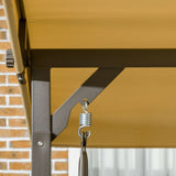 3-Seat Patio Swing Chair, Porch Swing Glider with Cushion, 3 Throw Pillows & Adjustable Canopy for W2225142478