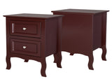 2pcs Country Style Two-Tier Night Tables Large Size Grown 85450800