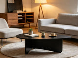 Oval Modern Coffee Table, Engineered Wood Low Accent Table with TShaped Arched Base, Capacity 13056482