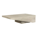 ZUN Modern White Washed Solid Wood Coffee Table B024P156854