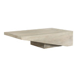 ZUN Modern White Washed Solid Wood Coffee Table B024P156854