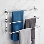 ZUN THREE Stagger Layers Towel Rack SUS304 Stainless Steel Hand Polishing Mirror Polished Finished 63717973