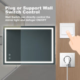 36x28 inch Bathroom Led Classy Vanity Mirror with focused backplane,High Lumen,Dimmable Touch,Wall W1992P210830