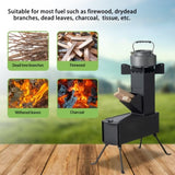 9.44"D x 17"W x 21.3"H Camping rocket stove 00801526