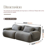 Sofa in a Box, Memory Foam 2-Seater Couch, Modern Compression Sofa with Deep Seat, No Assembly W3622P346253