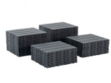 Plastic Interlocking Deck Tiles,44 Pack Patio Deck Tiles,12"x12" Square Waterproof Outdoor All W206P151694