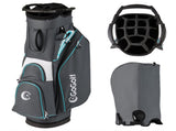 14-Way Golf Cart Bag - 6 Zippered PocketsCooler Pocket, Waterproof Zippers, GrayBlue 92044266