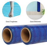 18" x 1500' 80 Gauge 4 Rolls Pallet Wrap Stretch Film Hand Shrink Wrap 1500FT Blue 19988854