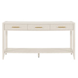 U_STYLE High-Quality Entryway Console Table with Vertical Stripe Drawers, Long Legs,Suitable for N711P190531K