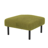 UNITED WE WIN Small Ottoman Footstool with Legs, Corduroy Fabric Ottoman Foot Stool with Soft Padded W1568P307256